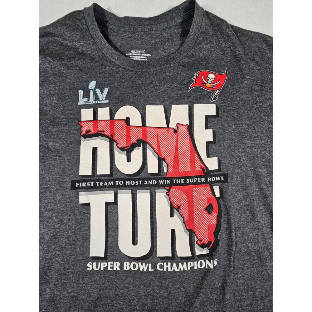 Tampa Bay Buccaneers Super Bowl LV Champions Home Turf T-Shirt Mens 2XL Charcoal